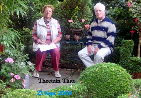 Pieter 1930 en Wilhelmina Johanna (Wil) Visser. Foto genomen op 23 september 2009 te Tinte. Foto van hem gekregen in 2010.